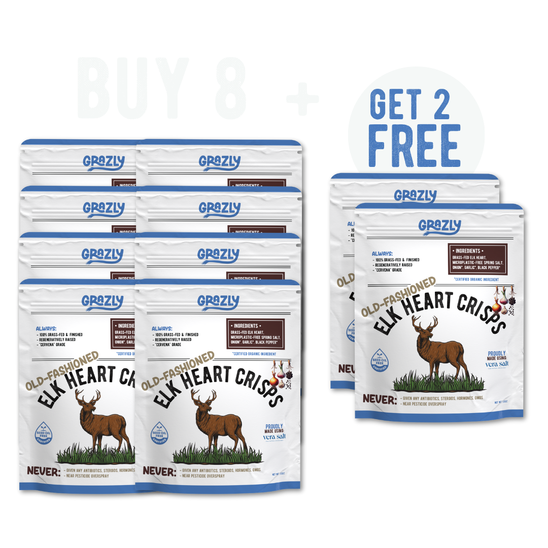 Elk Heart Crisps - 100% Grass-Fed/Finished