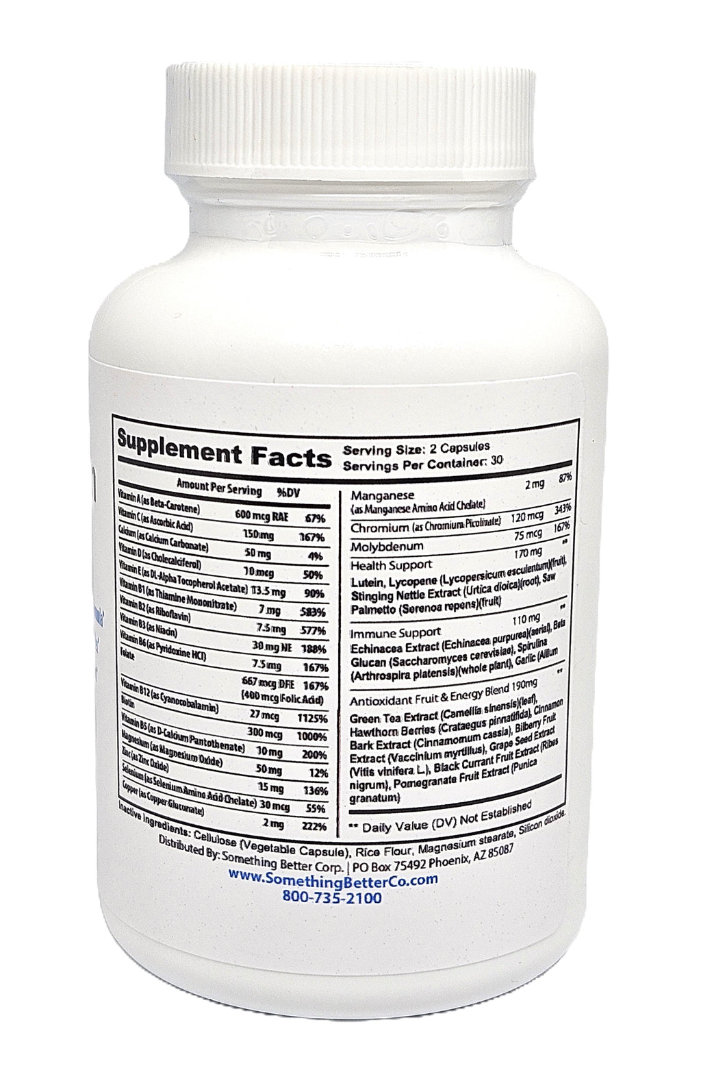 Multivitamin Vitamin Supplements for Men - 60 Capsules