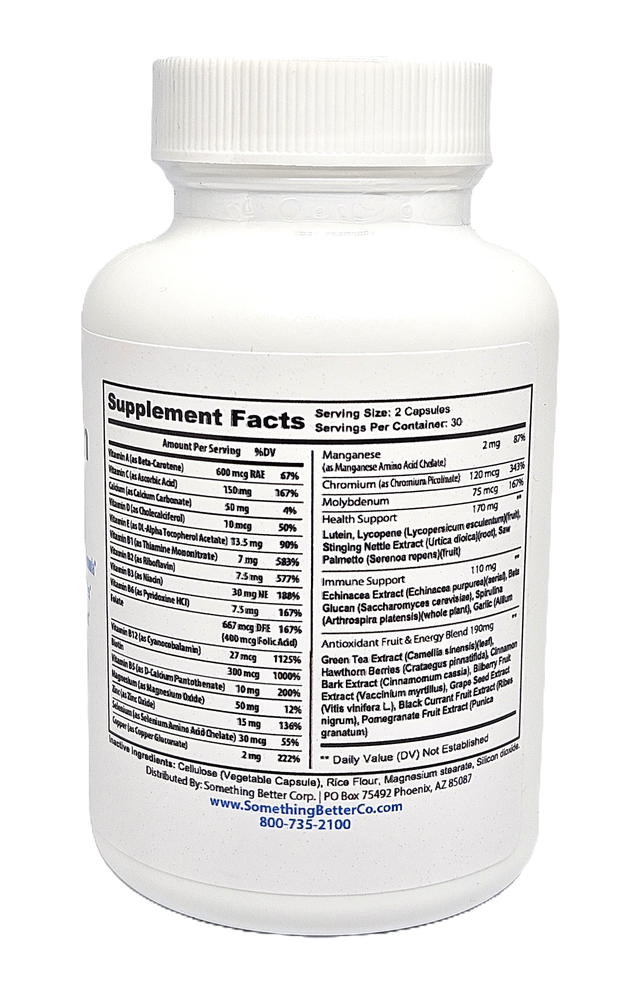 Multivitamin Vitamin Supplements for Men - 60 Capsules