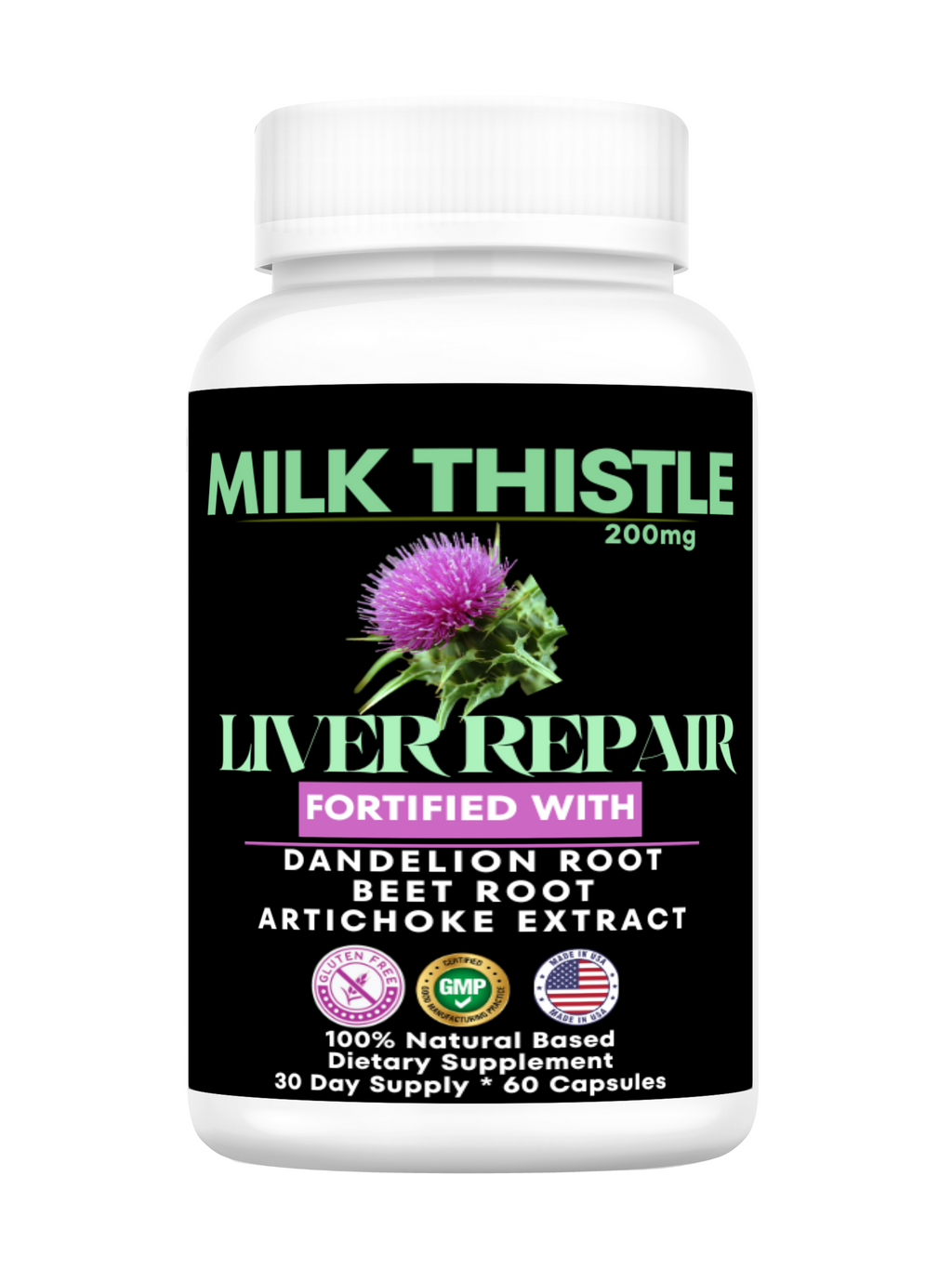 Milk Thistle Liver Support, Fortified With Dandelion, Beet Root, Artichoke
