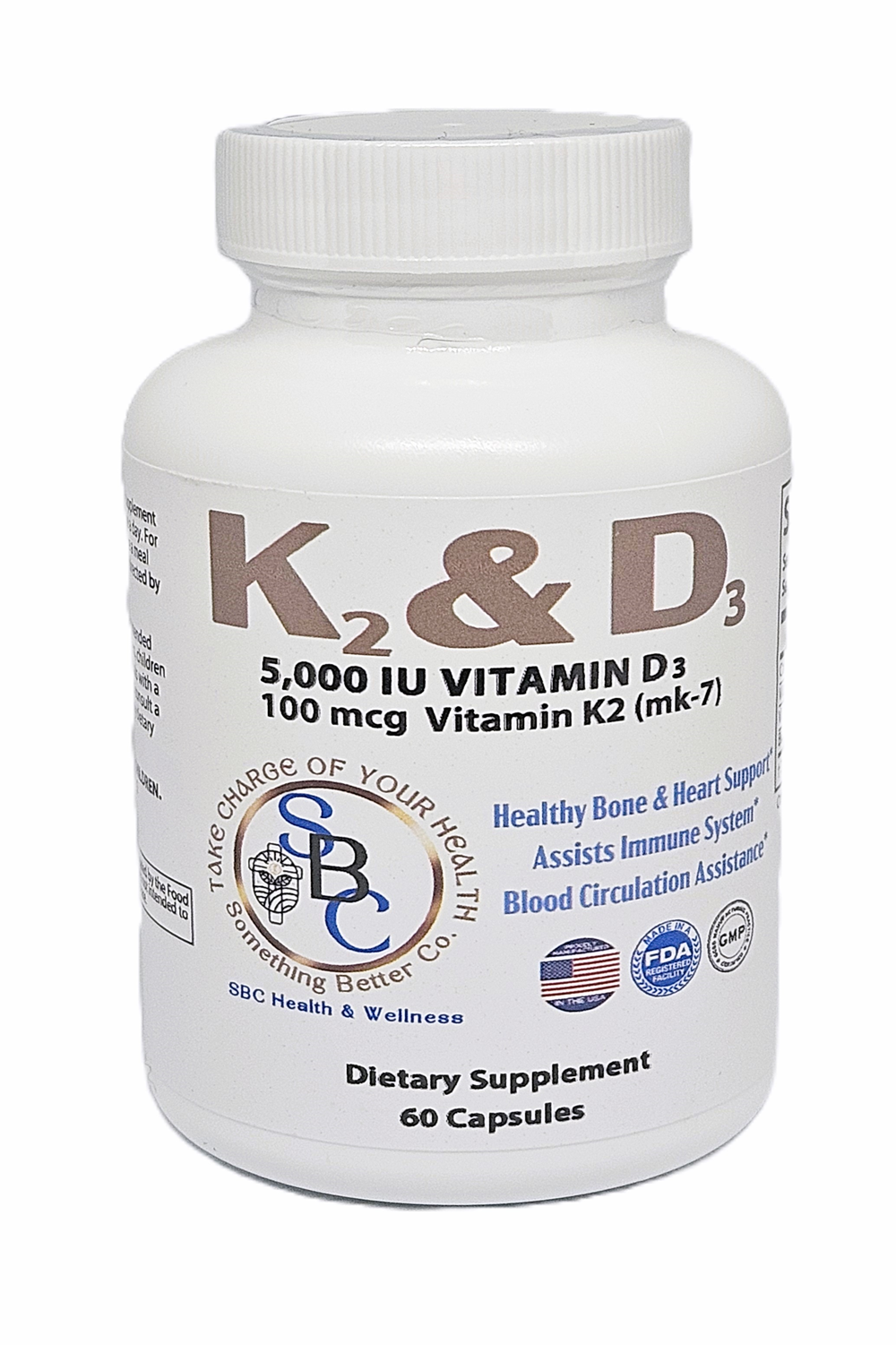 K2 - D3 Vitamin Supplement - 60 Capsules